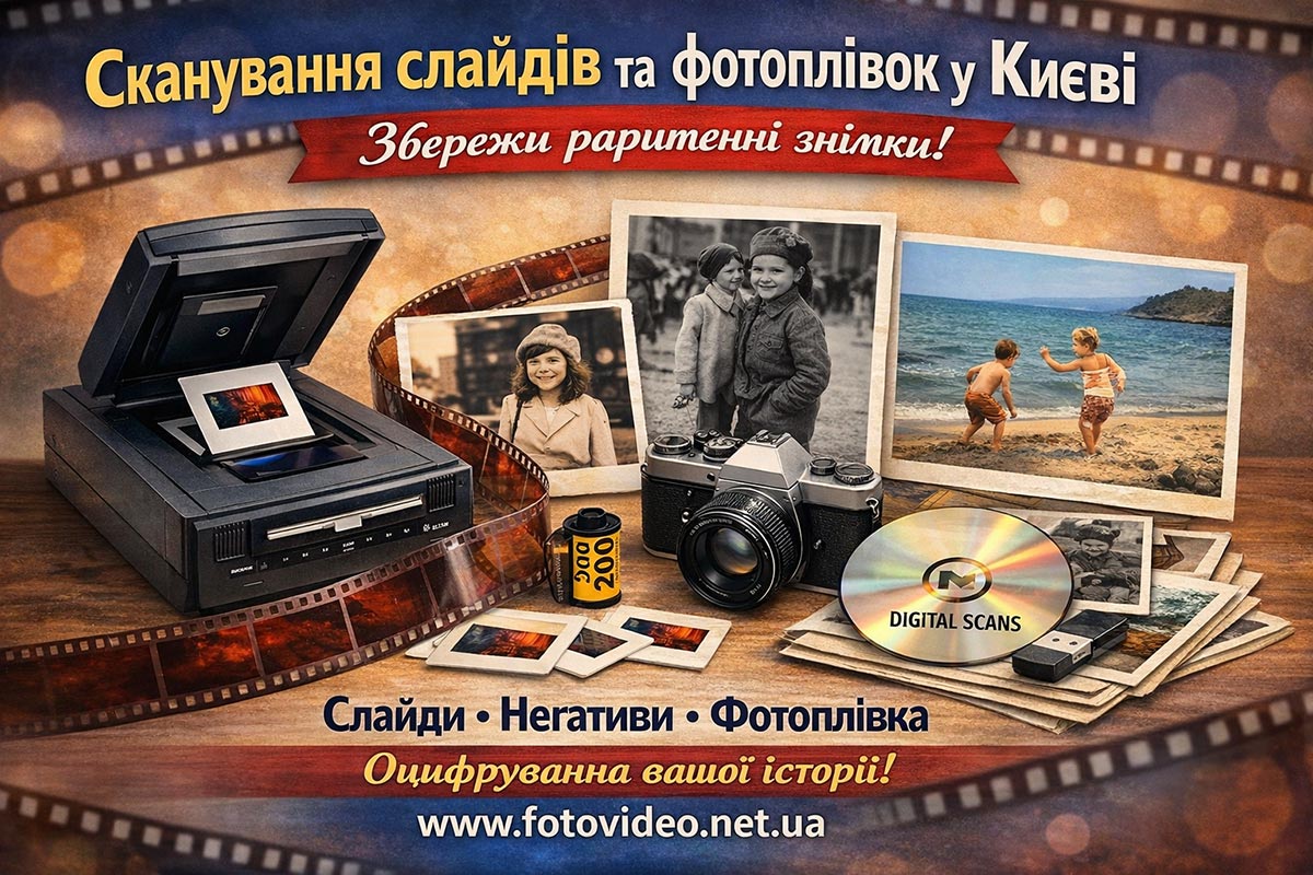 Сканування слайдів та фотоплівок у Києві – Збережи раритетні знімки